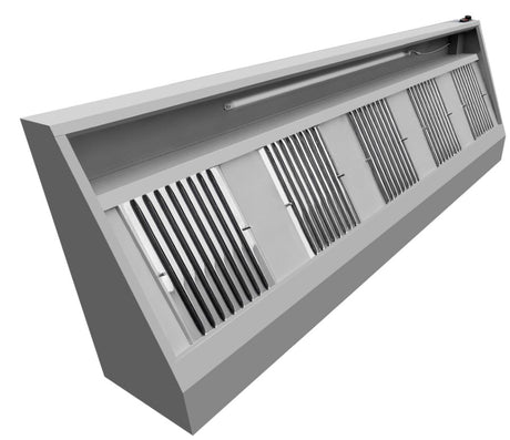 Wandhaube / mit Motor / 3000 × 900 × 450 mm / Combisteel