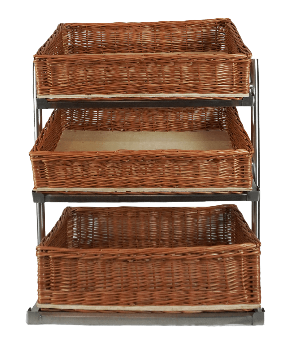 Brotkorb-Etagere 3-stufig breites Modell – Detailansicht 5