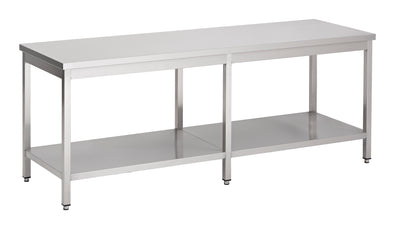 Arbeitstisch mit Grundboden / 2600 × 800 mm / Combisteel