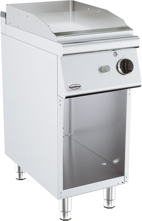 Gas-Grillplatte BASE 700 / Glatt / 400 mm / 6,5 kW / Freistehend / Combisteel – professionelle Gas-Grillplatte für Gastronomie