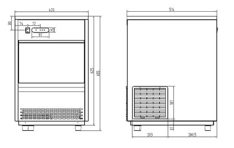 Eiswürfelmaschine / 26KG / VDB-26