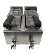 Elektrische Tischfritteuse 2 × 4 L / 2 × 2 kW / Combisteel