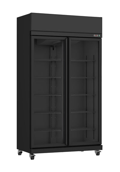ХЛАДИЛНИК С 2 СТЪКЛЕНИ ВРАТИ ЧЕРЕН IRM-770 BL