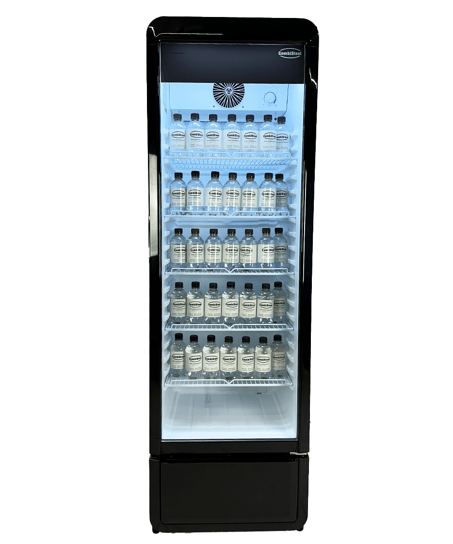 Getränkekühlschrank 1 Glastür Schwarz PIB-280R