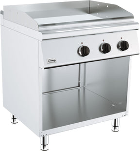 Elektrische Grillplatte BASE 700 / Chrom glatt / 800 mm / 7,2 kW / 400 V / Freistehend / Combisteel – elektrische Grillplatte für Gastronomie