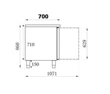 Tiefkühltisch / 3 Türen / 402 L netto / Combisteel
