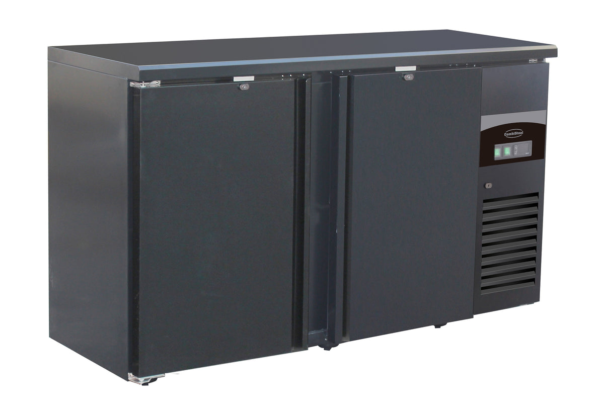 Barkühler 350 L mit 2 Türen / Schwarz / Combisteel