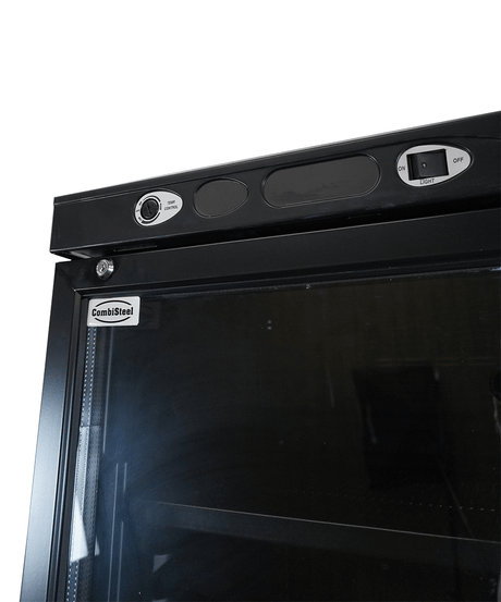 Getränkekühlschrank 1 Glastür 382 L Schwarz