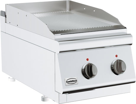 Elektrische Grillplatte BASE 700 / Gerillt / 400 mm / 3,6 kW / 400 V / Combisteel – elektrische Grillplatte für Gastronomie