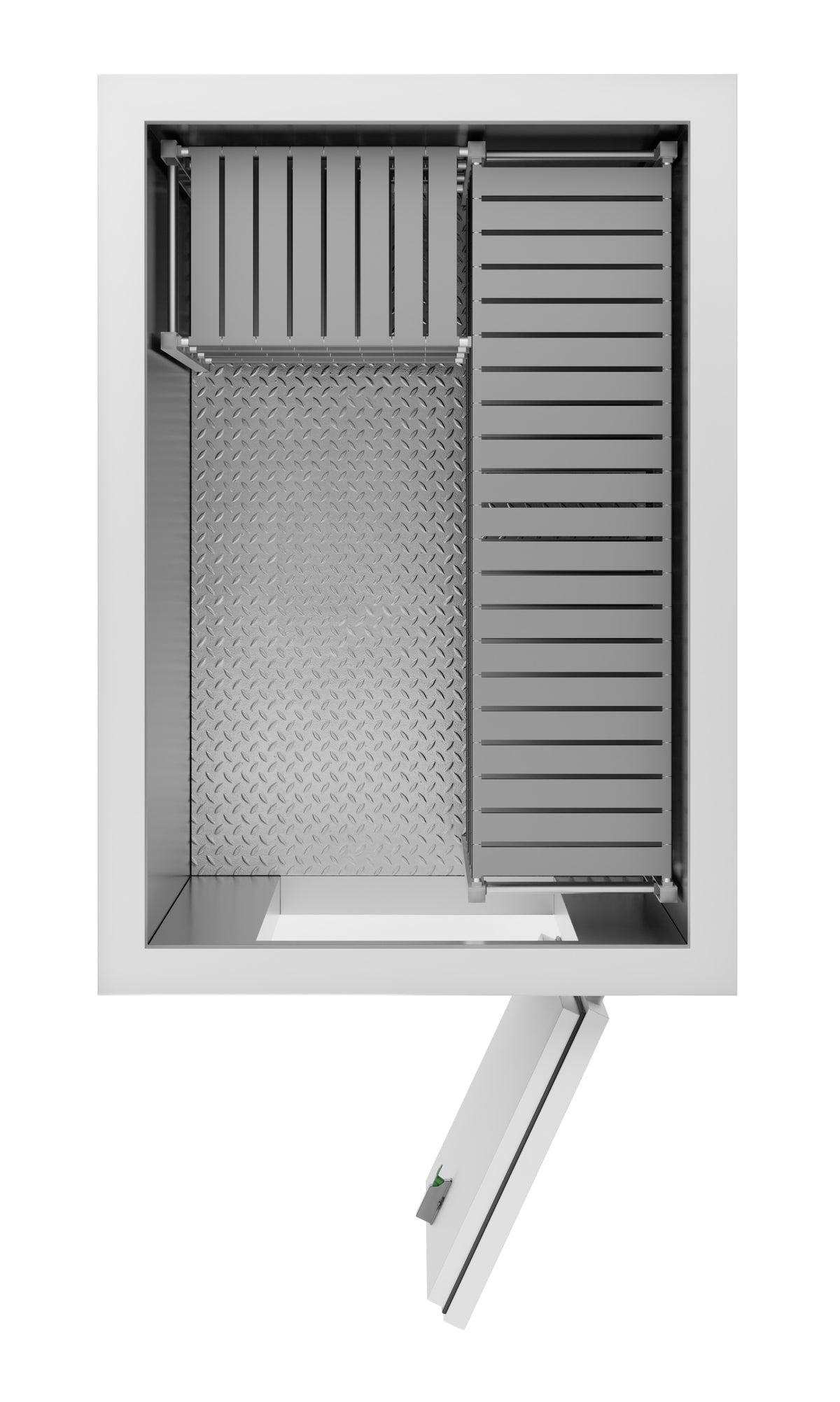 Kühl- und Tiefkühlzelle / 1360 × 1960 × 2200 mm / 4 m³ / Isolierung 100 mm / Combisteel