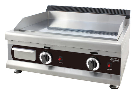 Gas-Grillplatte / Chrom glatt / 650 mm / 6 kW / Combisteel – professionelle Gas-Grillplatte für Gastronomie