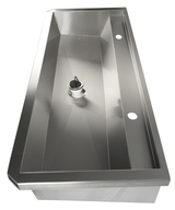 Edelstahl-Handwaschbecken / 1200 mm breit / 2 Armaturplätze / Combisteel