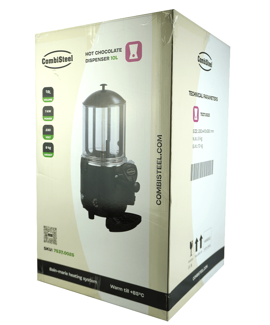Trinkschokoladenspender / 10 L / 0/+85 °C / 280 × 410 × 580 mm / Combisteel