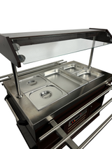 Gekühltes Buffet / 3 × 1/1 GN / Mahagoni / 1200 × 700 × 1400 mm / Combisteel
