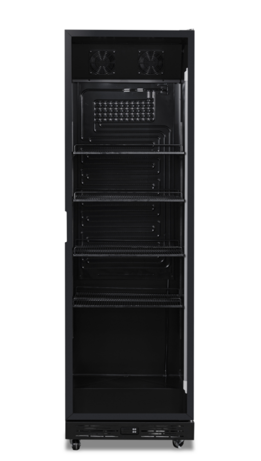 Kühlschrank 1 Glastür schwarz NAP-360
