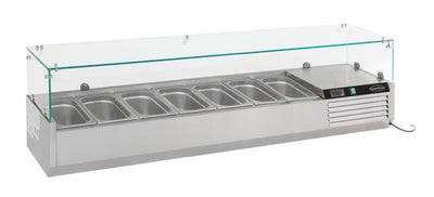 Kühlaufsatzvitrine für 7 x GN 1/4 Behälter