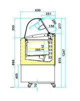 Speiseeisvitrine / Fiji / 7 + 7 × 5 L / 1354 × 630 × 1247 mm / Combisteel