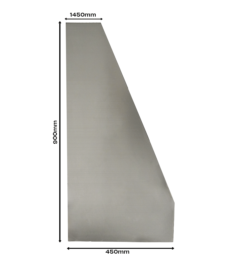 Wandhaube / mit Motor / 1200 × 900 × 450 mm / Combisteel