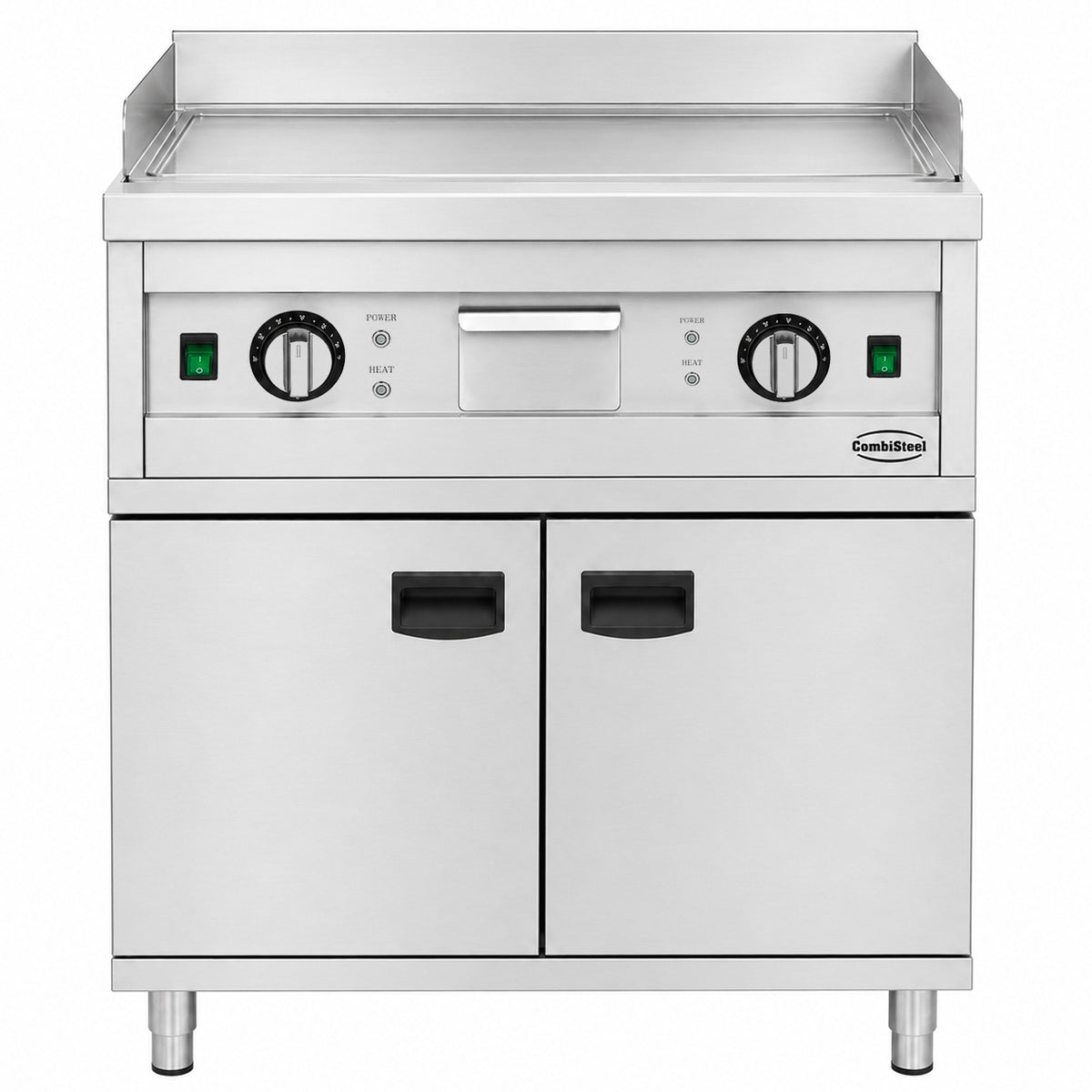 Elektrische Grillplatte ENTRY 700 / Chrom glatt / 800 mm / 8,1 kW / 400 V / Freistehend / Combisteel – elektrische Grillplatte für Gastronomie