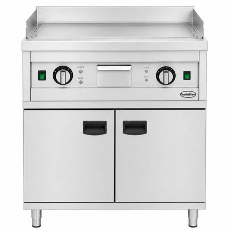 Elektrische Grillplatte ENTRY 700 / Chrom glatt / 800 mm / 8,1 kW / 400 V / Freistehend / Combisteel – elektrische Grillplatte für Gastronomie