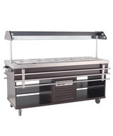 Gekühltes Buffet / 5 × 1/1 GN / Mahagoni / 1900 × 700 × 1400 mm / Combisteel