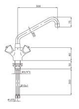 Misch- & Schwenkhahn / 1-Loch / Anschluss 3/4" / 7212.0010 / Combisteel