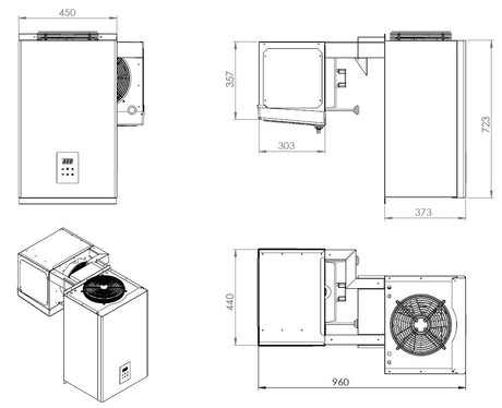 Kühlaggregat / Huckepack / 6,6–9 m³ / 230 V / Combisteel