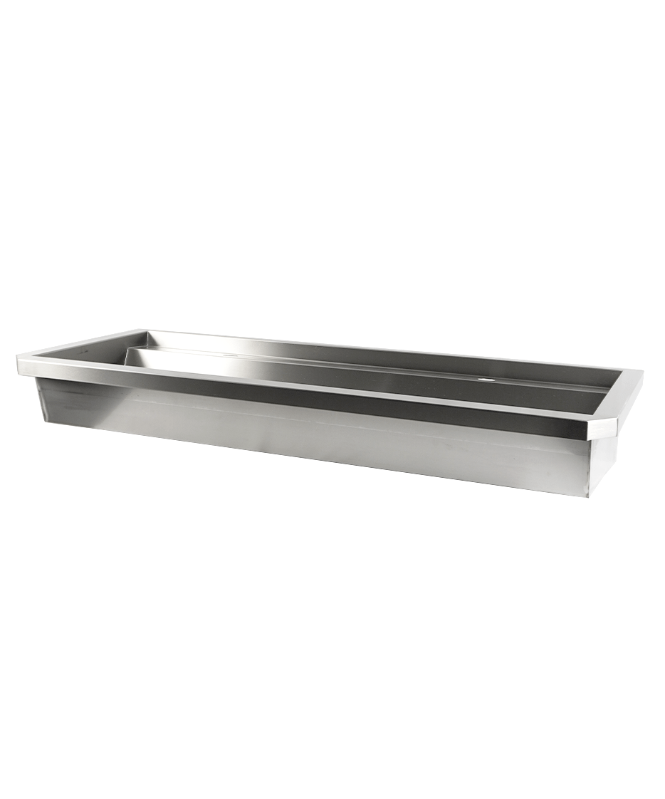 Edelstahl-Handwaschbecken / 1200 mm breit / 2 Armaturplätze / Combisteel