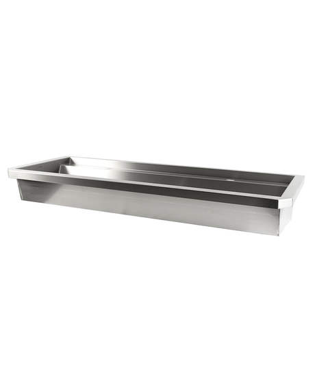 Edelstahl-Handwaschbecken / 1200 mm breit / 2 Armaturplätze / Combisteel