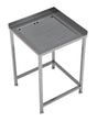 Eck-Arbeitstisch mit integrierter Tropfschale 650 × 650 mm von Combisteel