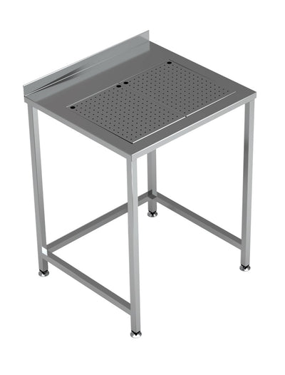 Arbeitstisch mit integrierter Tropfschale / 700 × 650 mm / Combisteel