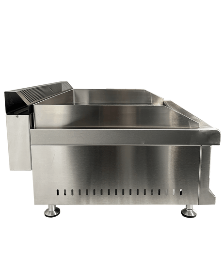 Gas-Grillplatte / Chrom glatt / 800 mm / 6 kW / Combisteel – professionelle Gas-Grillplatte für Gastronomie