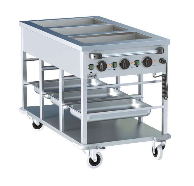 Bain-Marie Wagen 3 × 1/1 GN 3 kW von Combisteel