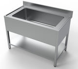 Spültisch mit großem Becken / 1200 × 700 mm / Combisteel