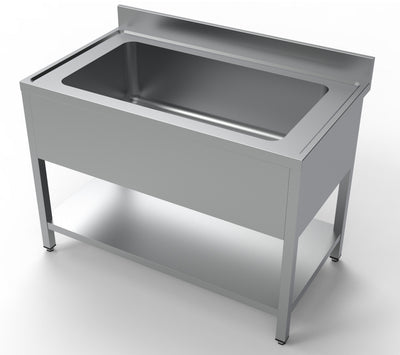 Spültisch mit großem Becken / 1200 × 700 mm / Combisteel