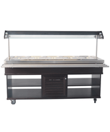 Warmes Buffet / 5 × 1/1 GN / Mahagoni / 1900 × 700 × 1400 mm / Combisteel