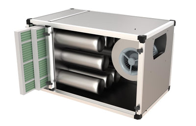 Geruchsfilteranlage / mit Motor / 5000 m³/h / 1500 × 790 × 790 mm / Combisteel