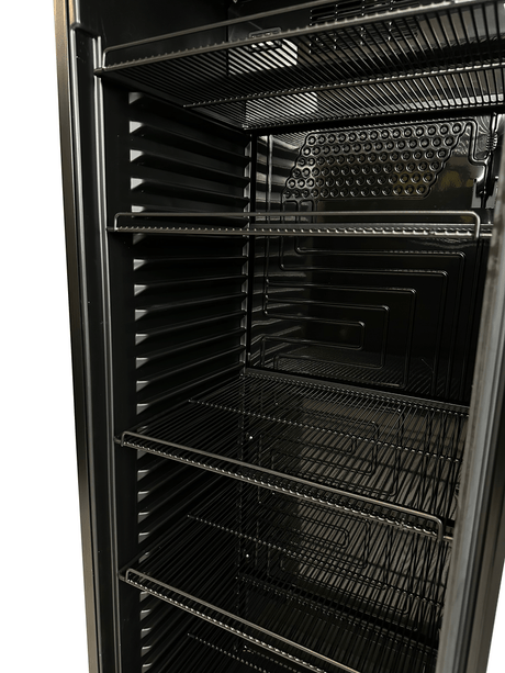 Getränkekühlschrank 1 Glastür 382 L Schwarz mit Leuchtkasten
