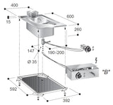Elektrische Standfritteuse 1 × 10 L 5,5 kW – Produktansicht