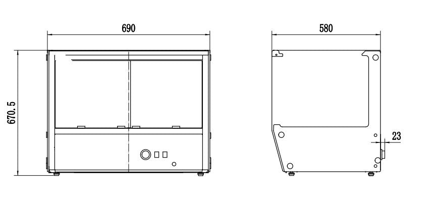 Wärmevitrine 174 L +30 bis +90 °C – Detailansicht 16