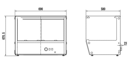 Wärmevitrine 174 L +30 bis +90 °C – Detailansicht 16