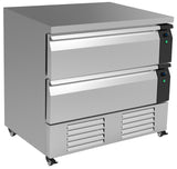 Kühl- / Tiefkühltisch umschaltbar / 4X 1 / 1GN / 2 Schubladen / 179 L / Combisteel