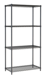 Kühlzellenregal / 4 Ebenen / Schwarz / 900 × 450 × 1800 mm / Combisteel
