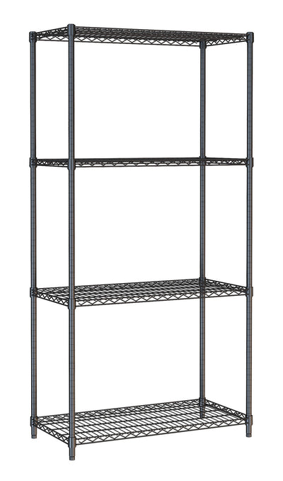 Kühlzellenregal / 4 Ebenen / Schwarz / 900 × 450 × 1800 mm / Combisteel