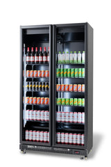 Kühlschrank 2 Glastüren Schwarz NAP-850