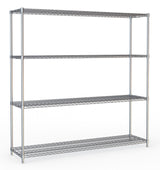 Kühlzellenregal / 4 Ebenen / Chrom / 1800 × 450 × 1800 mm / Combisteel
