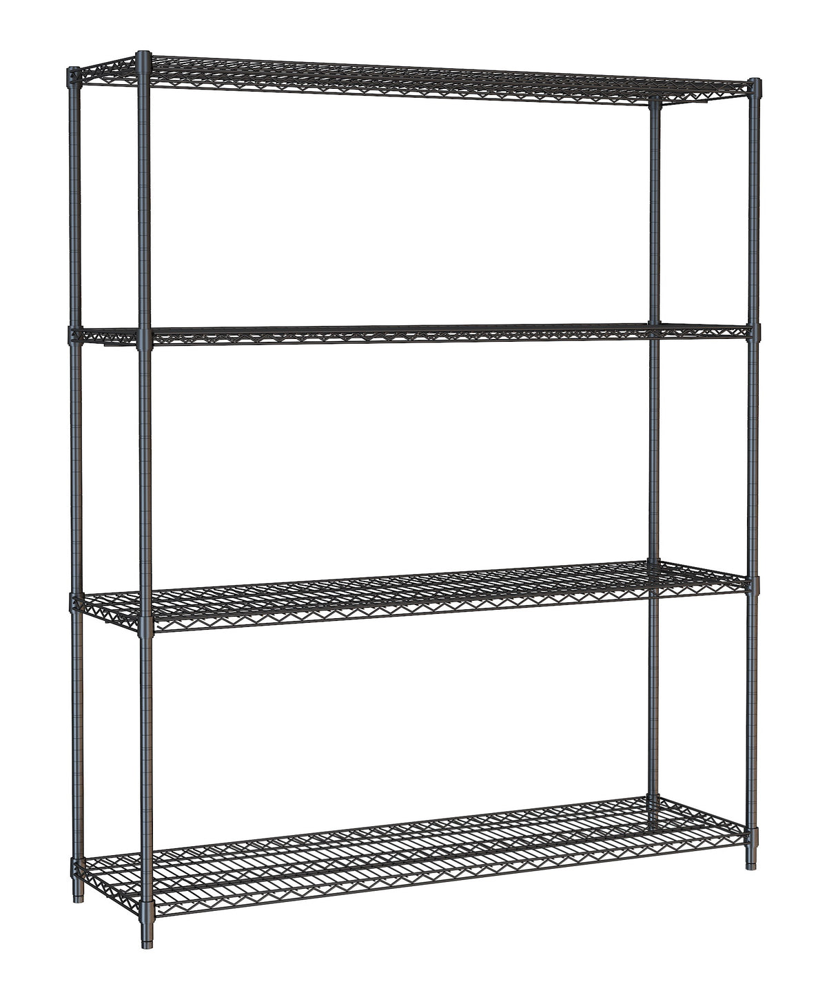 Kühlzellenregal / 4 Ebenen / Schwarz / 1500 × 450 × 1800 mm / Combisteel