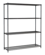 Kühlzellenregal / 4 Ebenen / Schwarz / 1500 × 450 × 1800 mm / Combisteel
