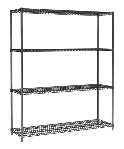 Kühlzellenregal / 4 Ebenen / Schwarz / 1500 × 450 × 1800 mm / Combisteel