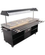 Gekühltes Buffet / 5 × 1/1 GN / Mahagoni / 1900 × 700 × 1400 mm / Combisteel